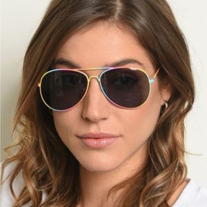 Black Sunglasses with Multi-colored Frame